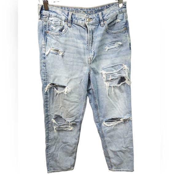 American Eagle Outfitters Pants - AE Patched Mom Straight Jeans Sz 8R